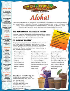 Franchise Information Sheet